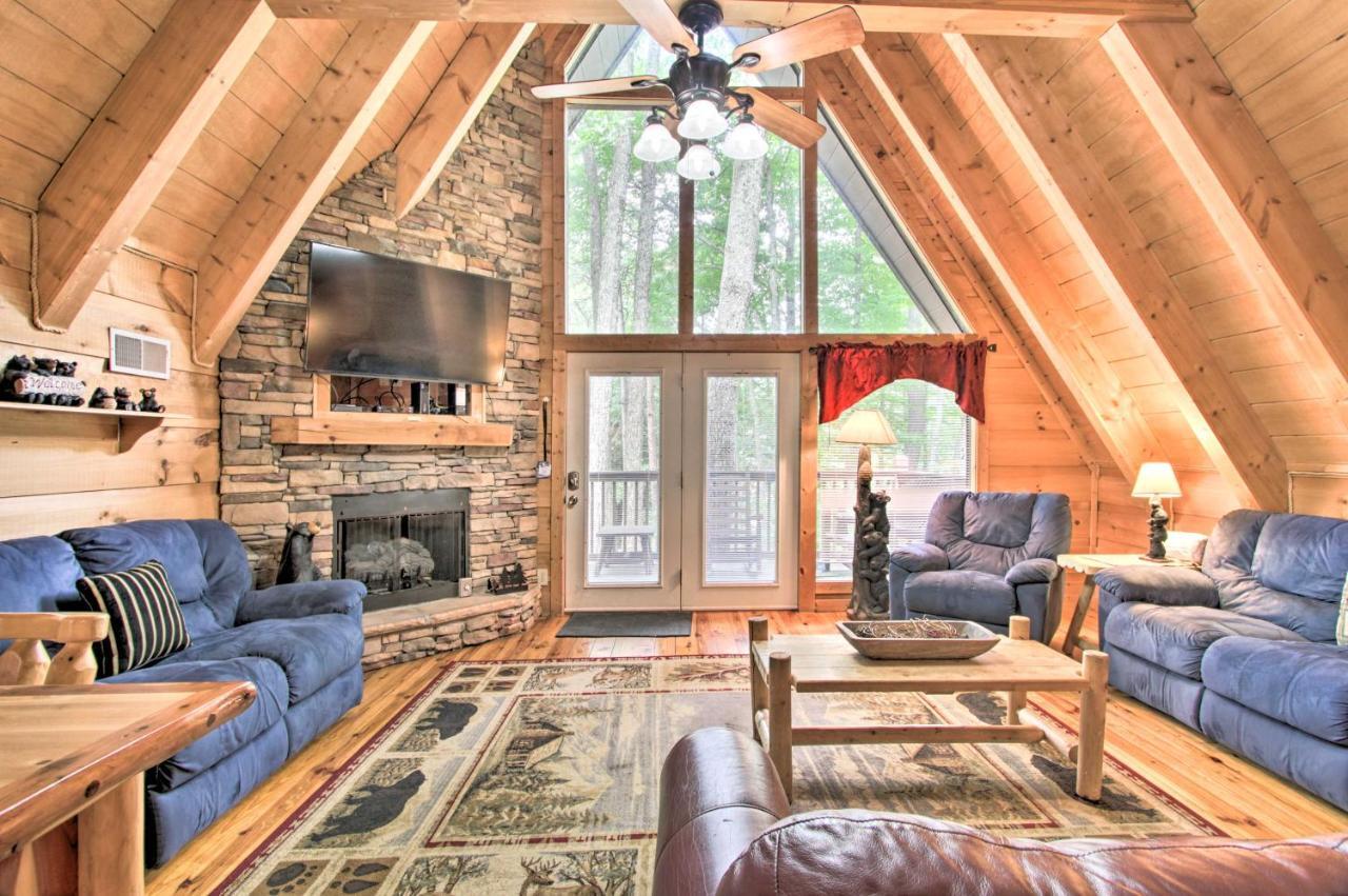 A-Frame Cabin With Hot Tub Less Than 1 Mi To Ober Gatlinburg Villa Exterior photo